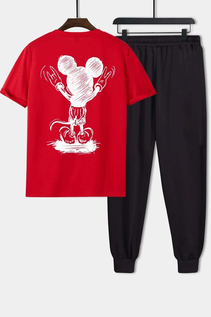 ONLYTRENDWEAR Unisex Usual Suspect Printed 2-Piece Tracksuit Set S.m. Red