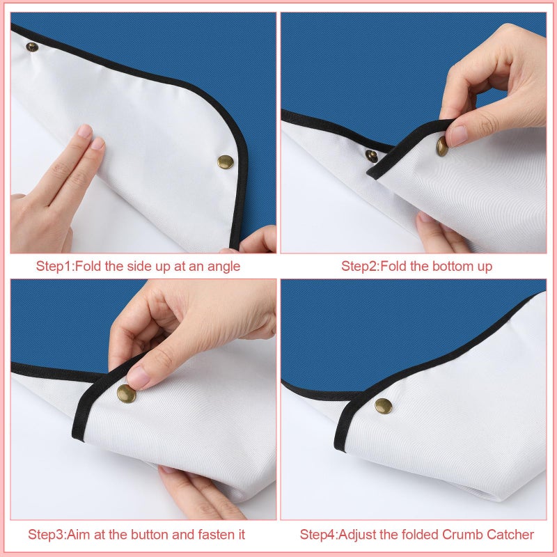 SATINIOR 6 Pieces Adult Bibs for Women Washable Reusable Clothing Protector with Crumb Catcher Beautiful Pattern Bibs (Dinner Style) - Image 5