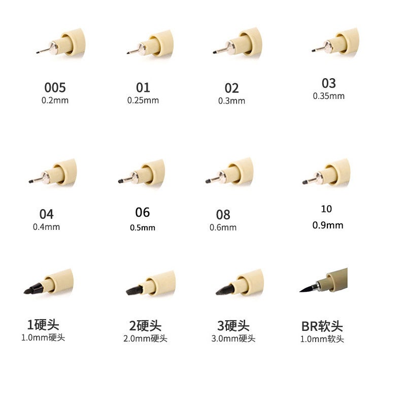 Needle Pen Art Special Sketch Waterproof Hook Pen Student Design Sketch Comic Drawing Needle Tube Brush Set - Image 1