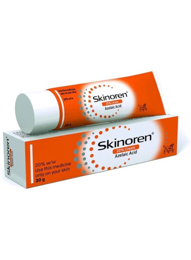 Skinoren 3 عبوة من كريم سكينورين 20% حمض الأزيليك 3×30غ - Image 3