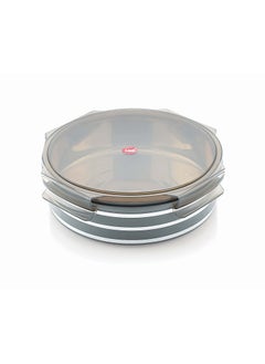 Nabhya Nabhya Stainless Steel Airtight & Leak Proof S.S.Container/Lunch Box with Plastic Coating & 4 Side Locking Lid (Grey) (Big-1000 ML, 1 PC)  - Image 2