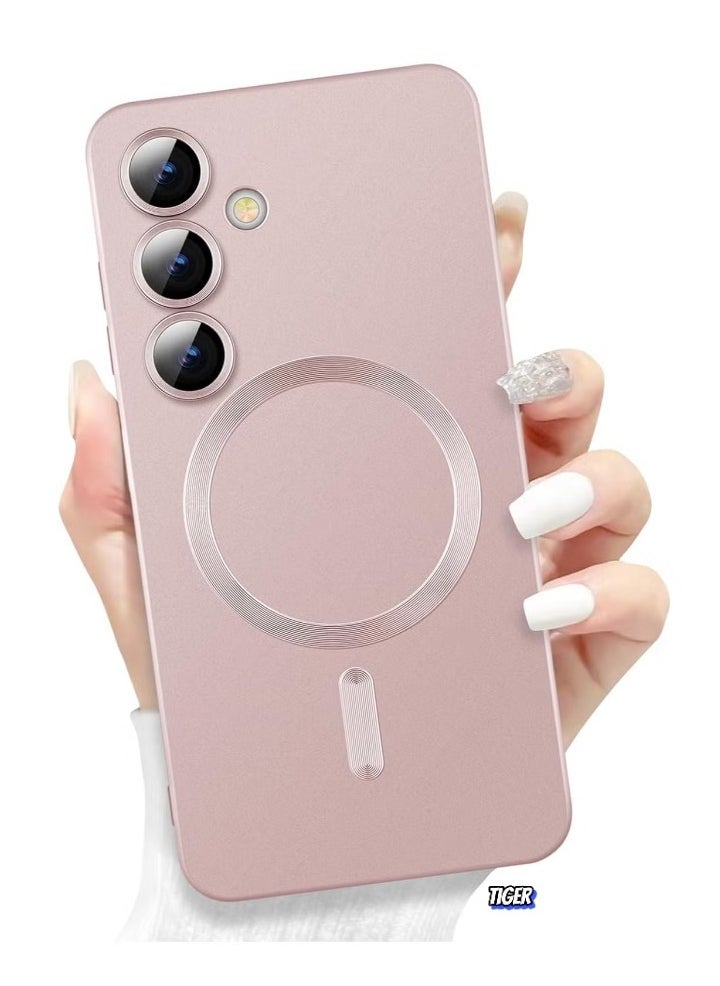 JAJEEK Samsung Galaxy S24 Plus 5G Magnetic Case Cover – Luxury Metallic Paint, Silicone Phone Case with Full Camera Lens Protector, Shockproof Design for Ultimate Protection – Perfect Fit for Samsung Galaxy S24 Plus 5G - Image 1