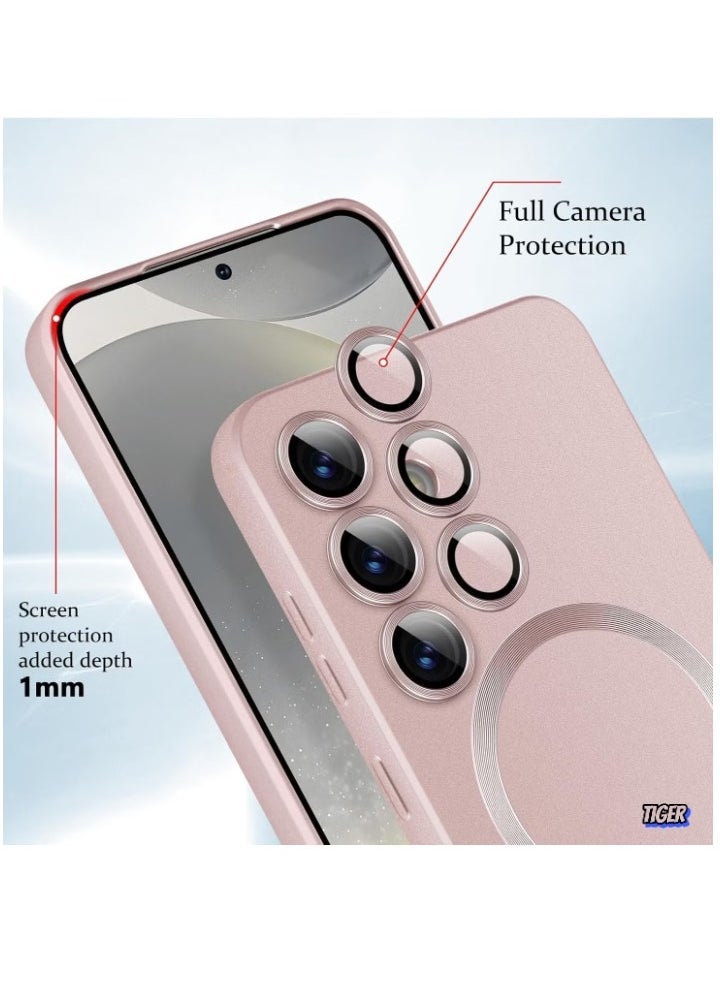 JAJEEK Samsung Galaxy S24 Plus 5G Magnetic Case Cover – Luxury Metallic Paint, Silicone Phone Case with Full Camera Lens Protector, Shockproof Design for Ultimate Protection – Perfect Fit for Samsung Galaxy S24 Plus 5G - Image 2