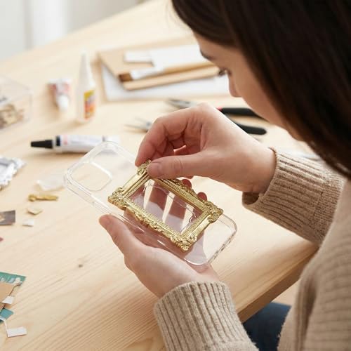 HOMSFOU Vintage Mini Frame Miniature Dollhouse Picture Frame 6pcs Vintage Resin Photo Frame Wall Hanging Ornate Frame Antique Rectangle Frame Victorian Baroque Painting Frame - Image 4