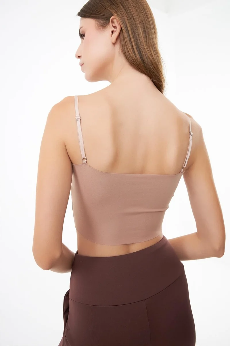 COTTONHILL Adjustable Thin Strap Laser Cut Crop Bustier 3-Pack-7