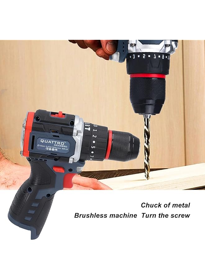 erorex Electric Drill Driver For Woodwork 80N.M Strong Torsion Power 16.8V Battery 5.71 X 7.87In Compact Portable For Woodwork Metal Ceramics Screw - Image 3