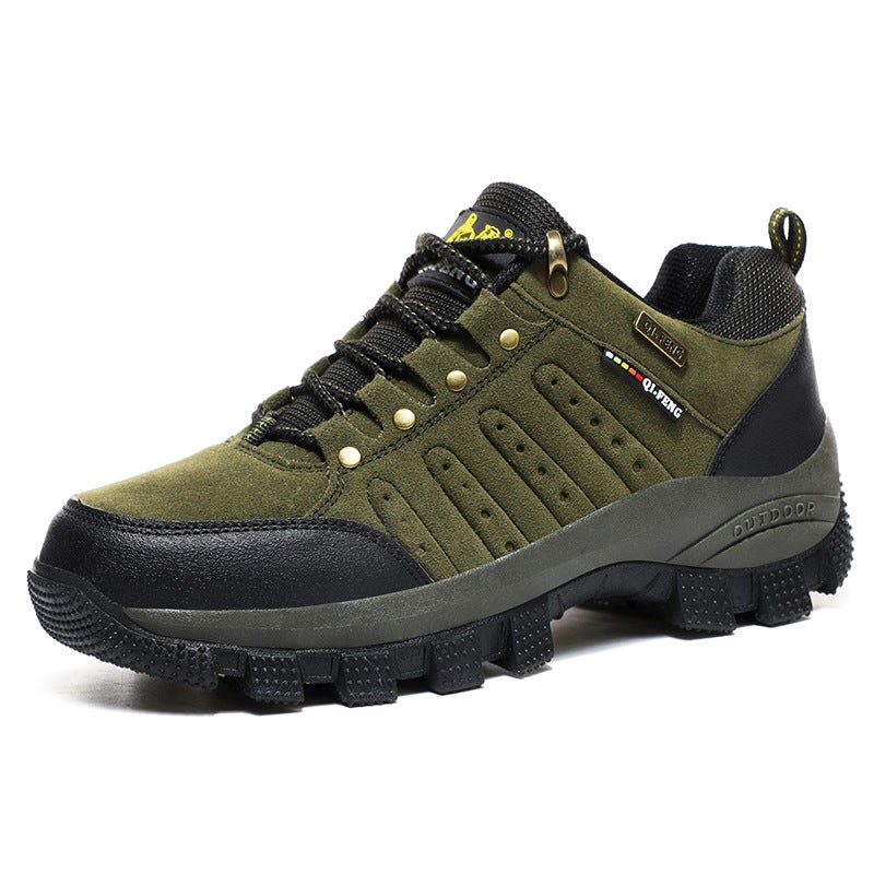 Outdoor Hiking Shoes Cross-border plus size Autumn and Winter Lovers Low-top Hiking Shoes Fashion Travel Shoes Sports Hiking Shoes Green
