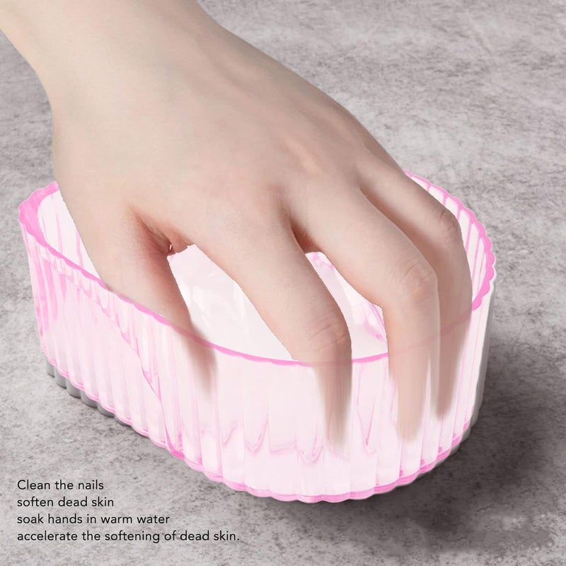All space matching look Hand Soaking Bowl, Acrylic Thicken Soften Dead Remover Manicure Bowl Gel Nail Remover Acetone Soaking Bowls for Nail Salon(Pink) Single & bulk storage compatible - Image 2