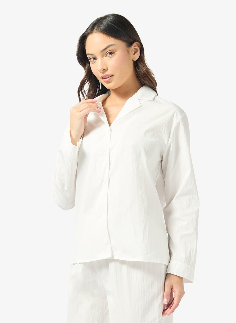 Ginger Resort Button Down Shirt & Pyjama Set - Image 3