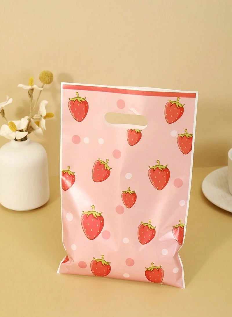 Generic 25Pcs Strawberry Themed Gift Bags With Handles For Birthday Party And Event Decorations  - Image 1