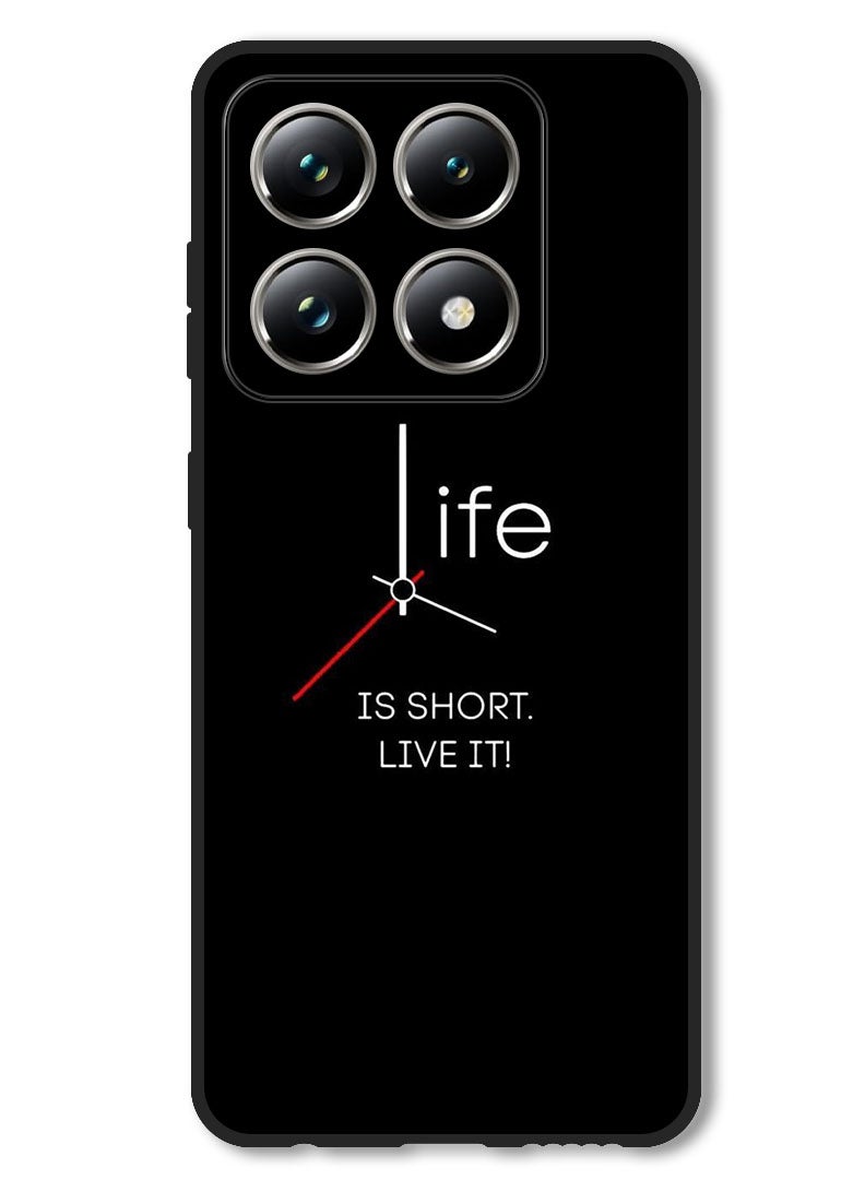 Theodor Case Compatible with Xiaomi 14T Protection Shockproof Bumper Cover Life is Short - Image 1