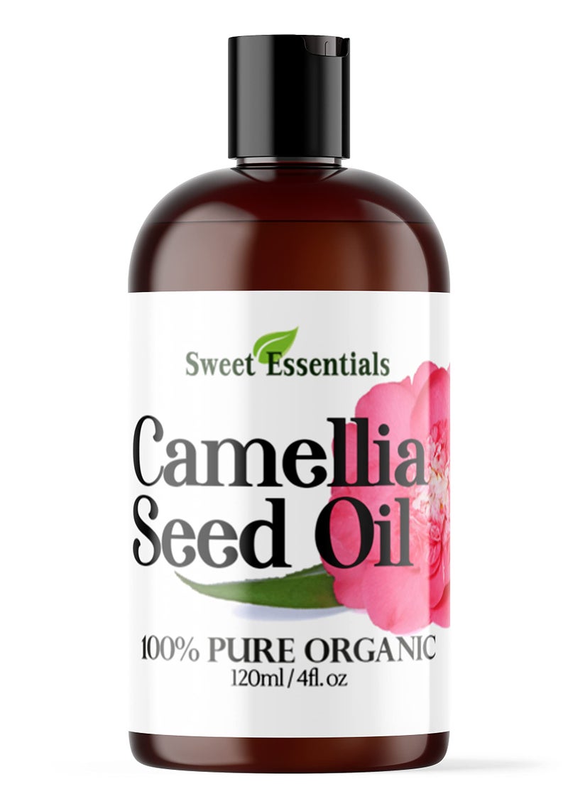 Sweet Essentials Organic Camellia Seed Oil | Imported From Japan | 4oz Bottle | 100% Pure | 100% Organic | For Hair & Skin Use | Japanese Beauty Oil | Camellia Oleifera - Image 1