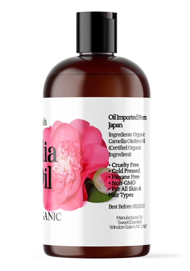 Sweet Essentials Organic Camellia Seed Oil | Imported From Japan | 4oz Bottle | 100% Pure | 100% Organic | For Hair & Skin Use | Japanese Beauty Oil | Camellia Oleifera - Image 4