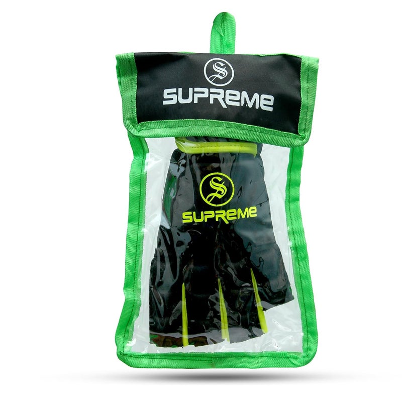 MEMBA Hockey Player Glove Pro Supreme Black/Green (Left) (Pack of 1) Hockey Glove (Black, Green) (L) - Image 4