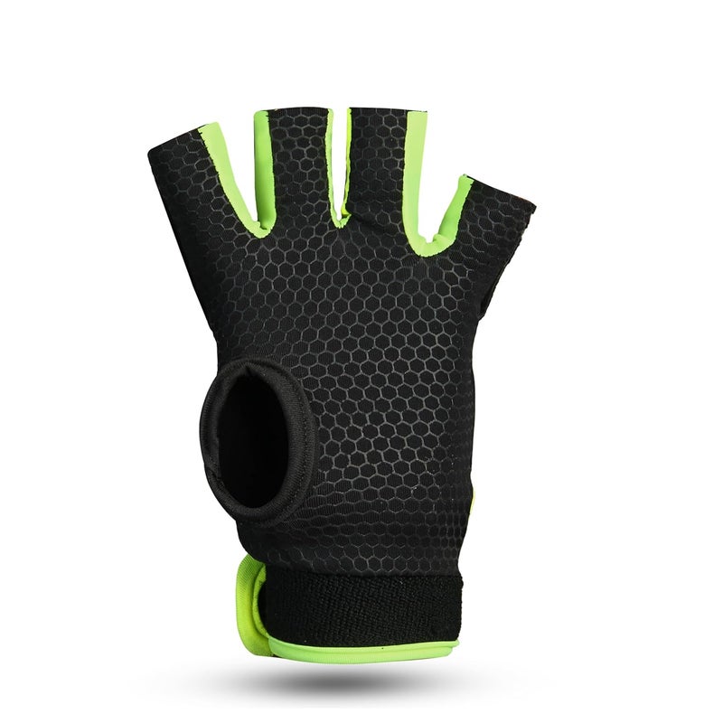 MEMBA Hockey Player Glove Pro Supreme Black/Green (Left) (Pack of 1) Hockey Glove (Black, Green) (L) - Image 2