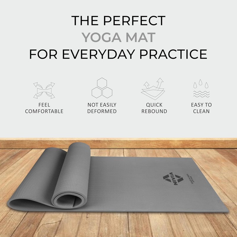 Nivia Anti-Skid Yoga Mat - Military Green - Image 3