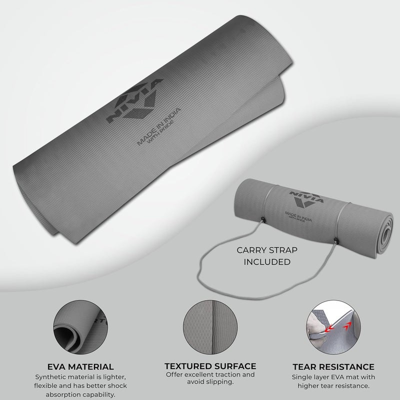 Nivia Anti-Skid Yoga Mat - Military Green - Image 2