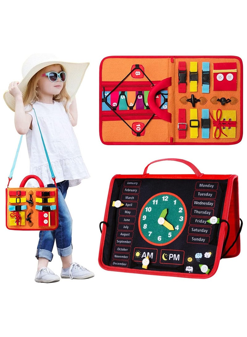 general Toddler Busy Board, Sensory Board for Learning Fine Motor Skills, Traveling Cars Airplanes Toddler Activities, Practical Early Education Sensory Toys - Image 1