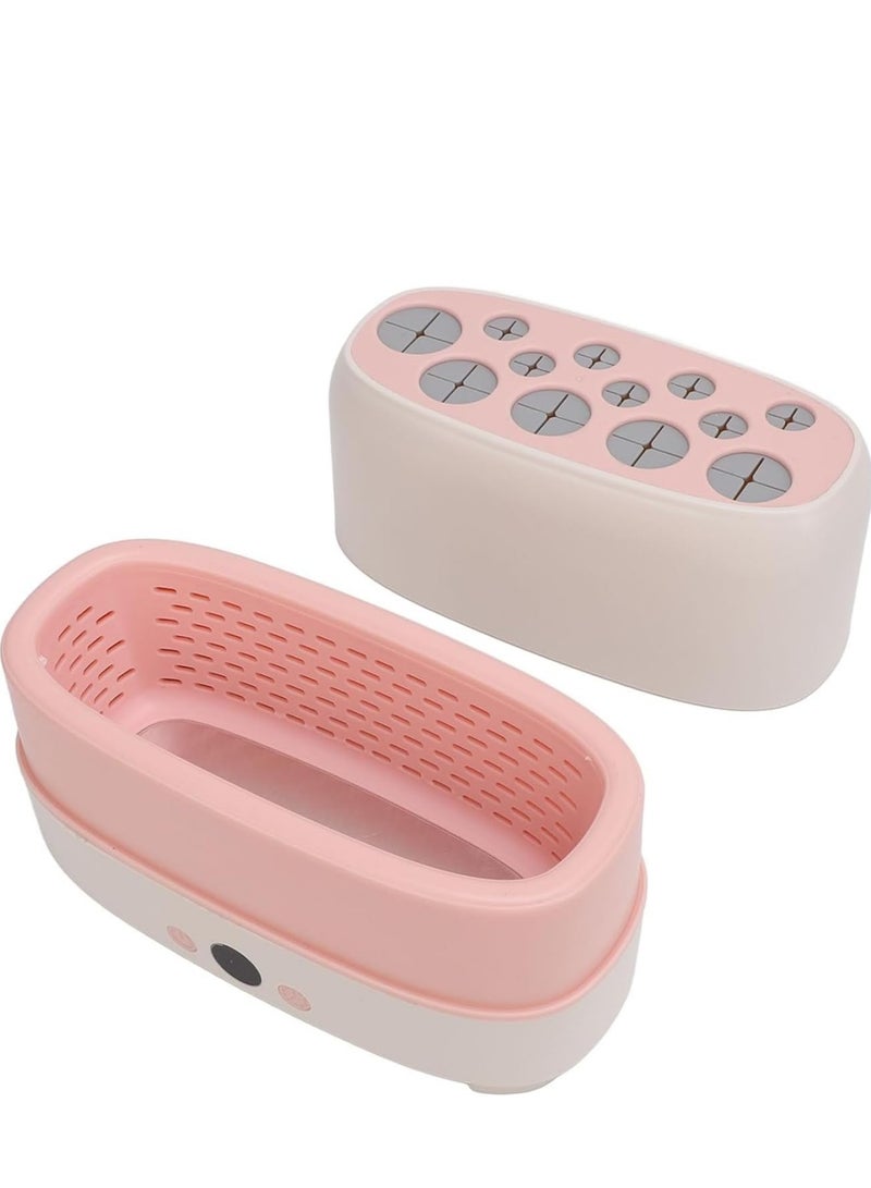 بلان A آلة تجفيف فرش المكياج، أداة تجفيف فرش المكياج الكهربائية القابلة لإعادة الاستخدام، مجموعة مجفف فرش المكياج القابلة لإعادة الشحن عبر USB دون الإضرار بالشعيرات، تجفيف سريع 12 قطعة من فرش المكياج، - Image 2