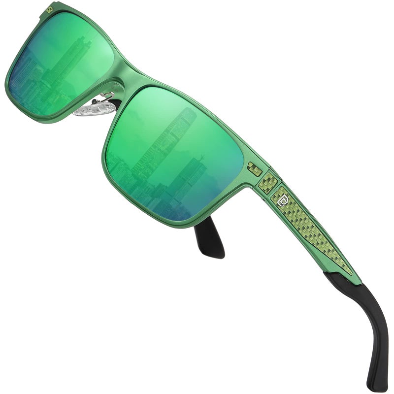 DUCO Polarized Sunglasses for Men Lightweight Carbon Fiber UV400 Protection Square Sun Glasses 8207 - Image 1