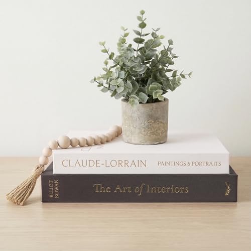 Vine Creations Decorative Books - Set of 2 Linen Hardcover Boxes with Storage - Aesthetic Fake Books for Decoration for Home, Shelf, Bookshelf Decor, Coffee Table Decor, as Storage or Keepsake Box - Image 1