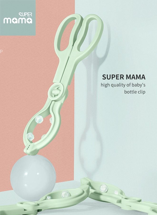 سوبر ماما مشابك زجاجة الرضاعة للرضع متعددة الوظائف مقاومة للحرارة العالية وغير قابلة للانزلاق ومضادة للحروق وملقط أكواب ماء للأطفال - Image 2