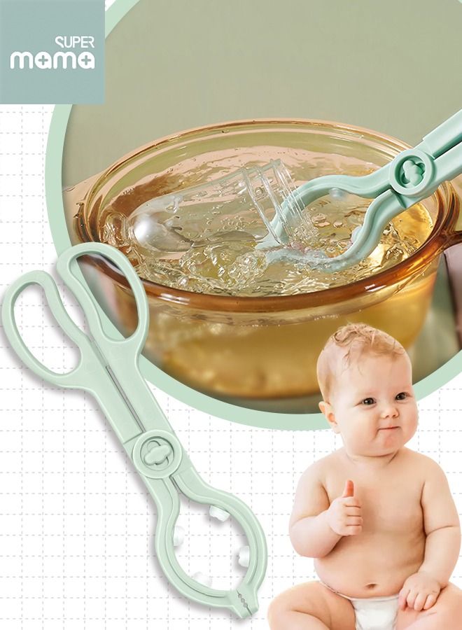 سوبر ماما مشابك زجاجة الرضاعة للرضع متعددة الوظائف مقاومة للحرارة العالية وغير قابلة للانزلاق ومضادة للحروق وملقط أكواب ماء للأطفال - Image 1