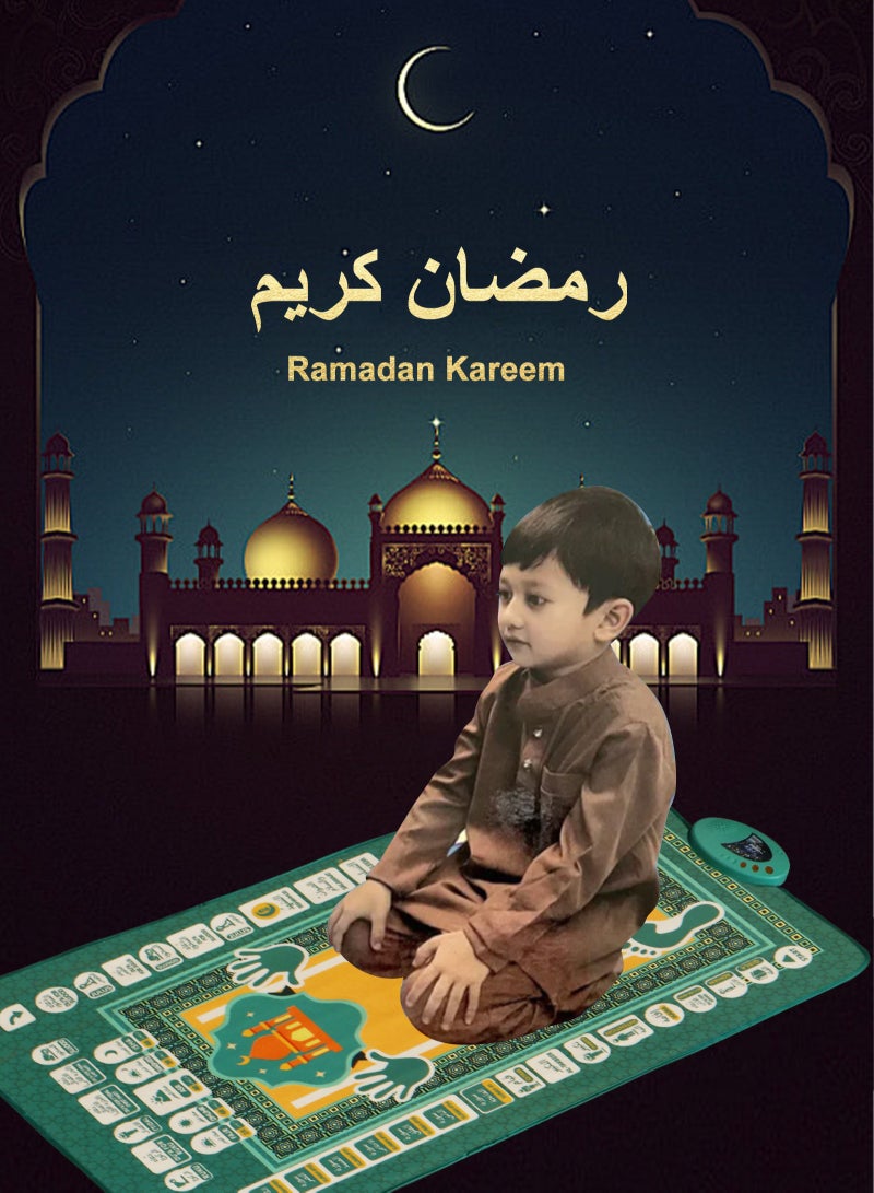 SAJADAH Kids Educational Smart Prayer Mat Ramadan for Kids Educational Prayer MatFun, Easy & Interactive, Prayer Rug for Kids（114*71cm） - Image 2