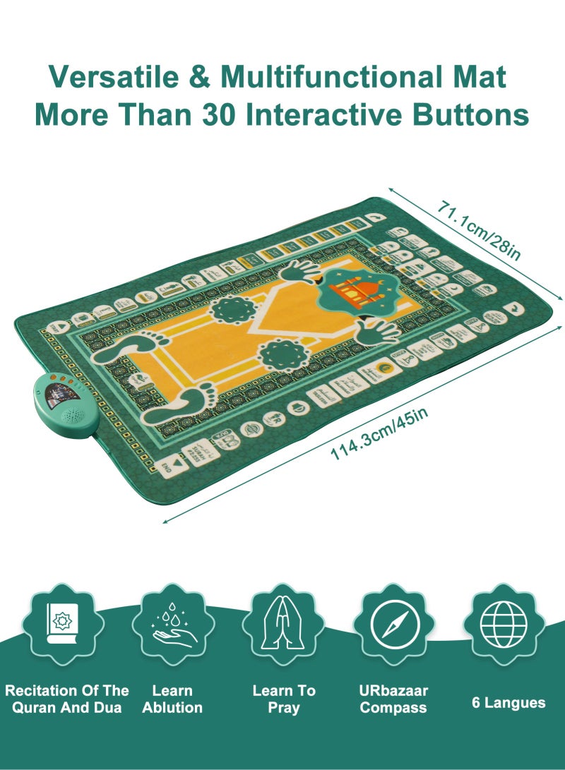 SAJADAH Kids Educational Smart Prayer Mat Ramadan for Kids Educational Prayer MatFun, Easy & Interactive, Prayer Rug for Kids（114*71cm） - Image 3
