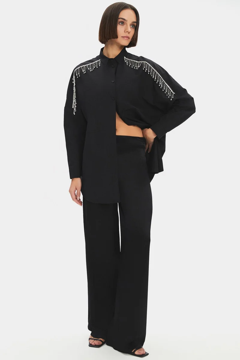 جون Accessory Detailed Cotton Blend Shirt