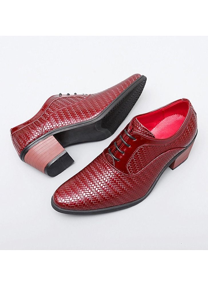 Loquat - Men High Heel Shoes Red - Image 1