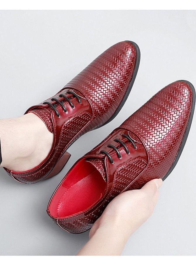 Loquat - Men High Heel Shoes Red - Image 1