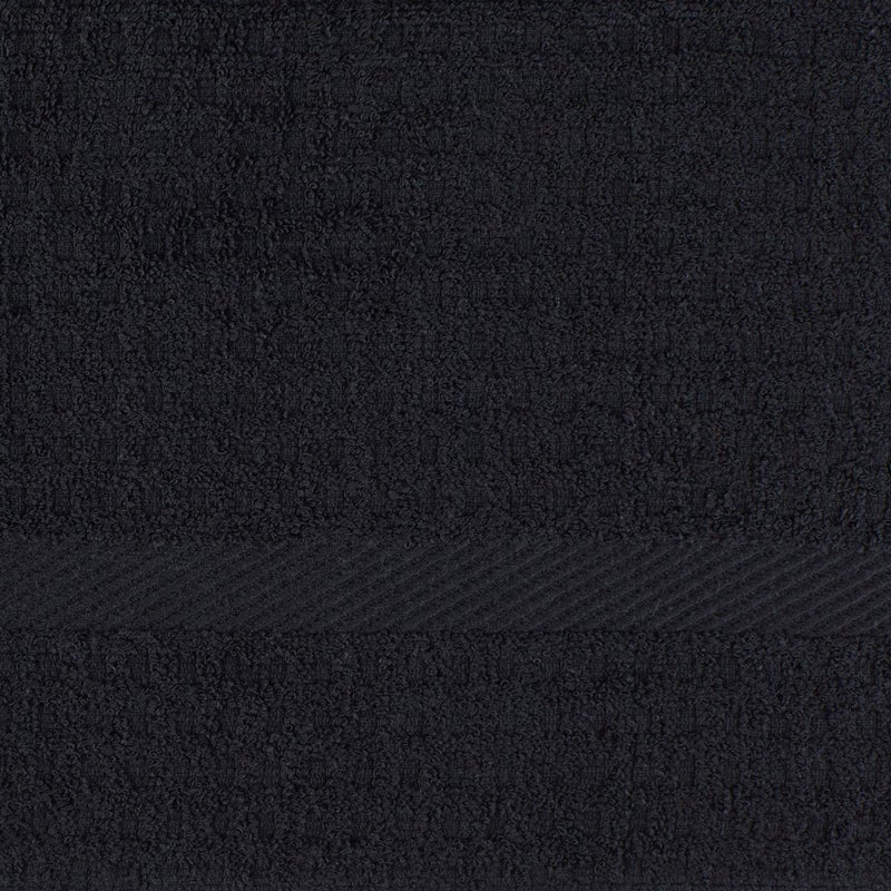 DII Basic Terry Collection Waffle Dishtowel Set  15x26  Solid Black  4 Piece - Image 4