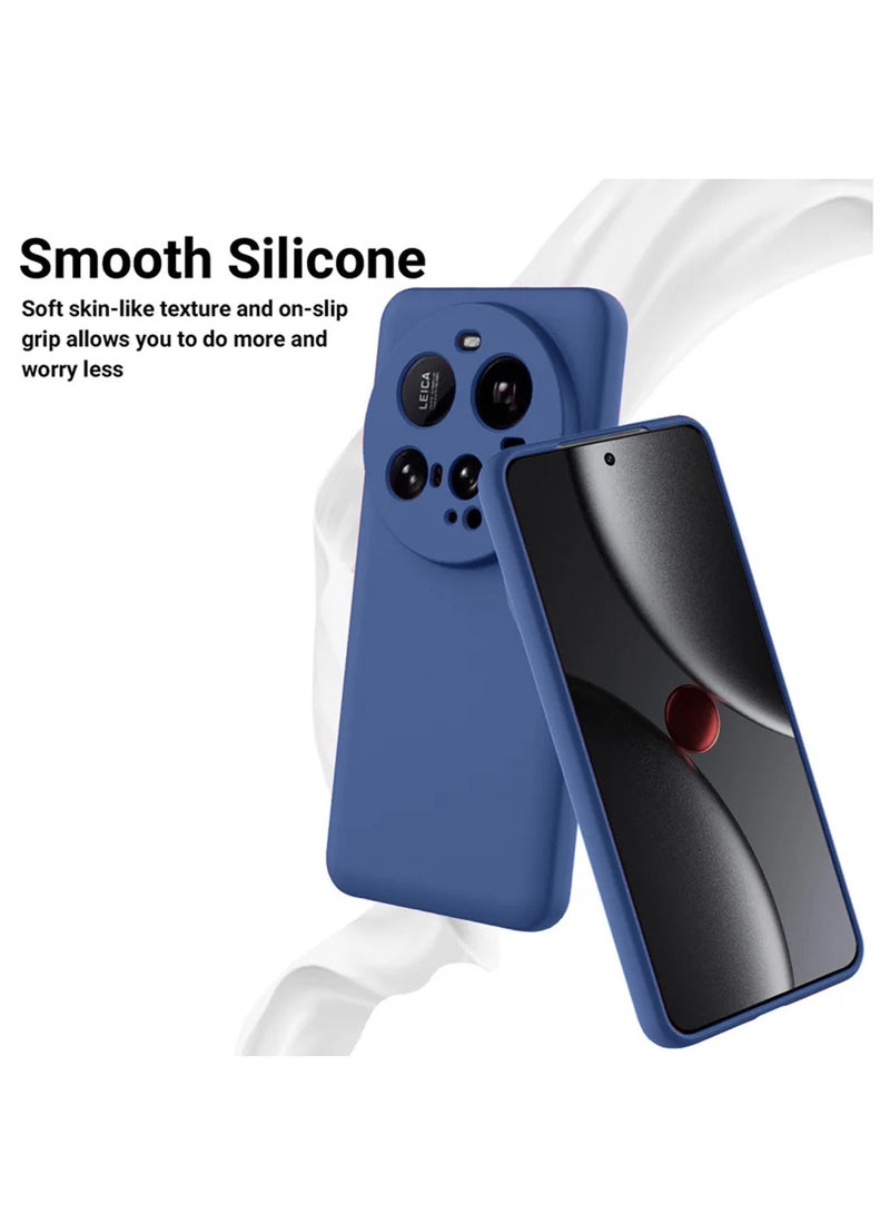 Wtech Xiaomi 15 Ultra 5G 2025 Premium Soft Liquid Silicone Case Cover (MCRPSN) - Navy Blue - Image 3