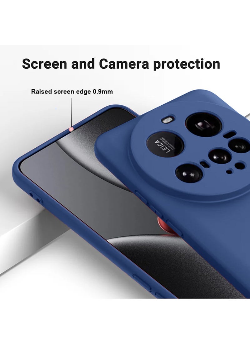 Wtech Xiaomi 15 Ultra 5G 2025 Premium Soft Liquid Silicone Case Cover (MCRPSN) - Navy Blue - Image 4