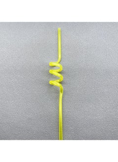 Direct Cartoon PET Spiral Plastic Straw Color PP Creative Curved Children's Straw Wholesale-Color:Yellow