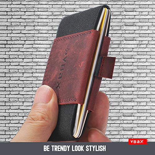 VBAX Elastic Wallet with Pull Tab for Men & Women – Slim Minimalist Front Pocket Leather Card Holder, Compact Stretch Design Fits 8–10 Cards & Cash – Premium Everyday Carry Wallet - Image 4