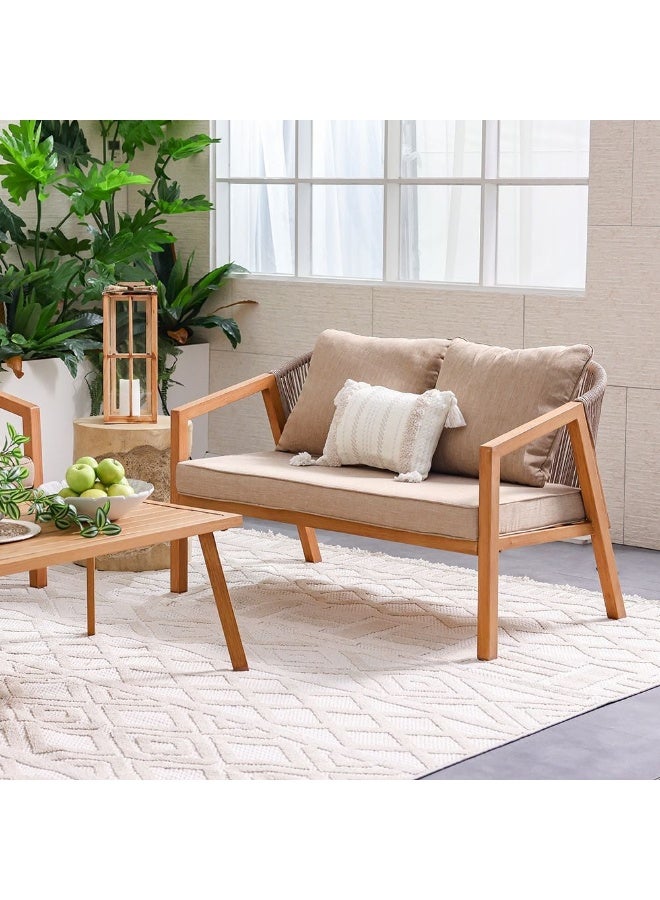 DANUBE HOME Snowe 6-Seater Outdoor Sofa Set | Steel Frame Garden Furniture | Modern Design Patio Sofaset | Outdoor Seating Table And Chairs For Lawn Garden - Image 2