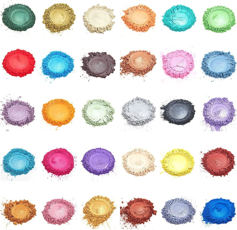 Kedia Mica Powder30 Colors Resin Pigment Mica Powder for Epoxy Resin Candle Making Bath Bomb and Slime 10gEach - Image 1