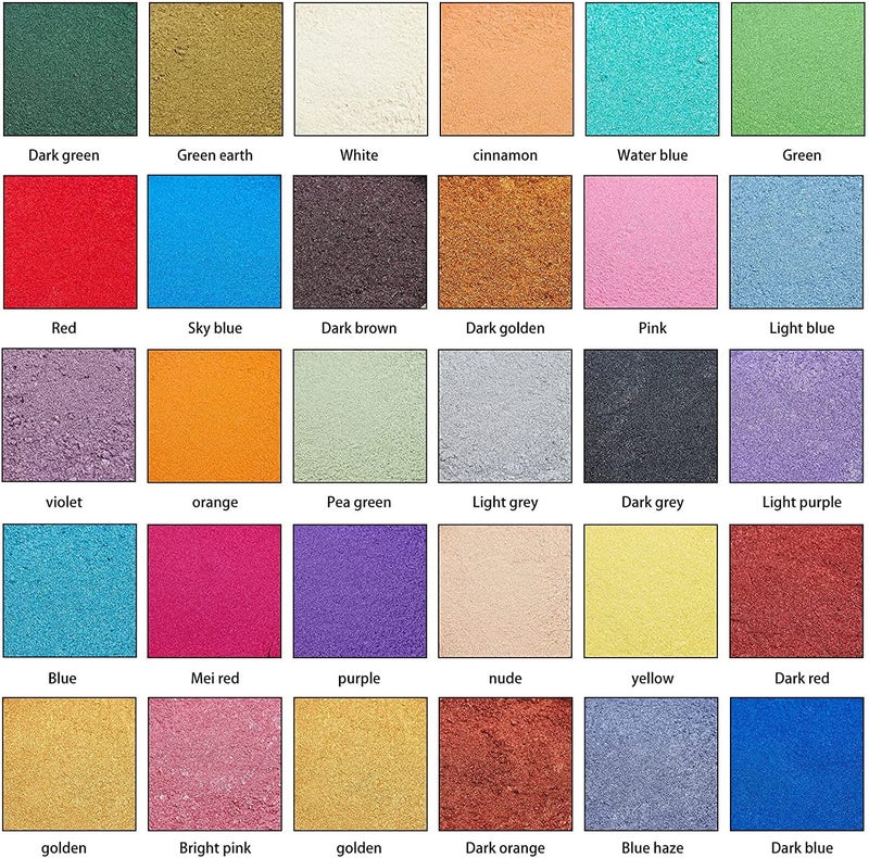 Kedia Mica Powder30 Colors Resin Pigment Mica Powder for Epoxy Resin Candle Making Bath Bomb and Slime 10gEach - Image 2