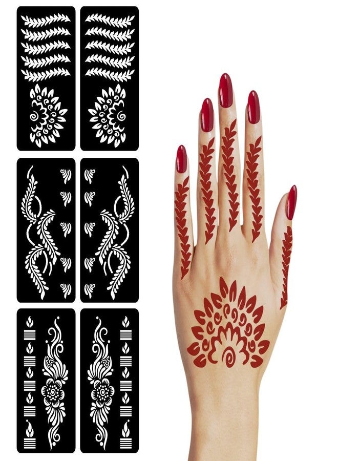 VANVATI Beautiful Combo Mehndi Stencil Sticker for Quick Festival Ready Design at Any Function - Image 1