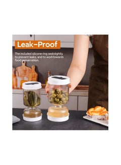 Y&D New Upgrade Pickle and Olive Hourglass Jar, with Strainer Flip Wet Dry Juice, Juice Separator, Container, Kimchi Jar for Airtight Food Storage(With a Fork)  - Image 5