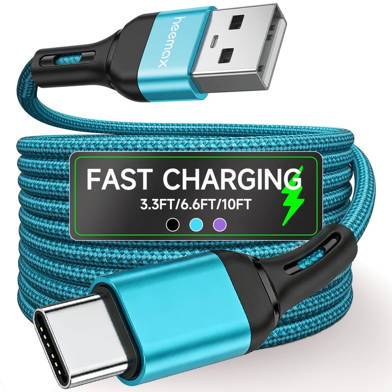 1m 3 3ft Purple Nylon Braided USB A to C Cable Fast Charging Compatible with iPhone Pro Max Series Samsung iPad Xiaomi Carplay More Devices - Image 1