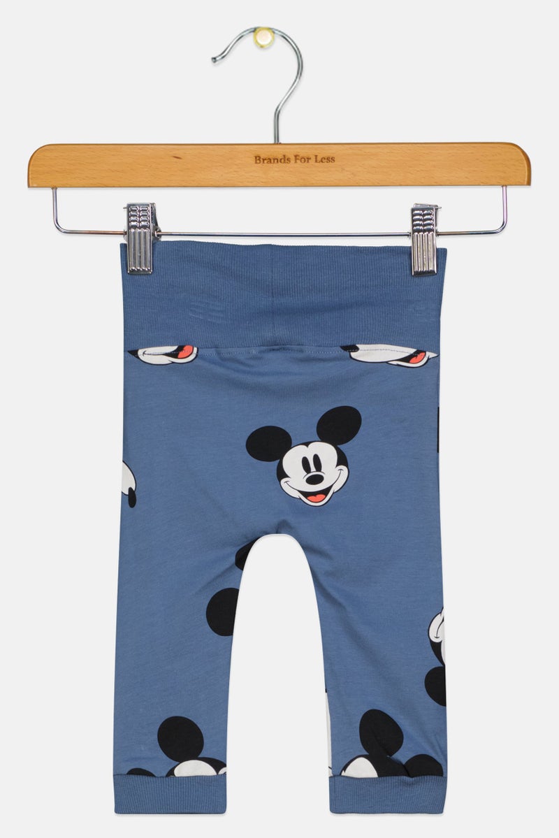 NAME IT Toddlers Boy Graphic Print Pull On Pants, Slate Blue - Image 2