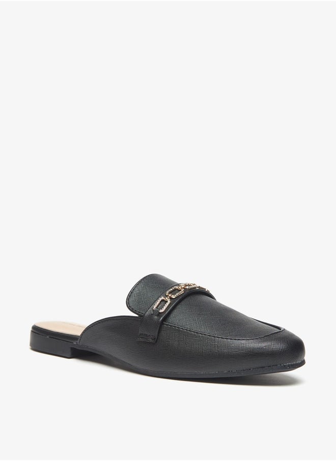 Flora Bella - Women's Embellished Slip-On Mules - Image 1
