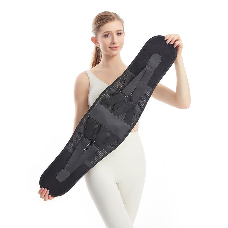 Breathable Waist Support Belt With Steel Plate Support For Lumbar Disc Strain And Herniation, Waist Warmer And Abdominal Support - Image 1