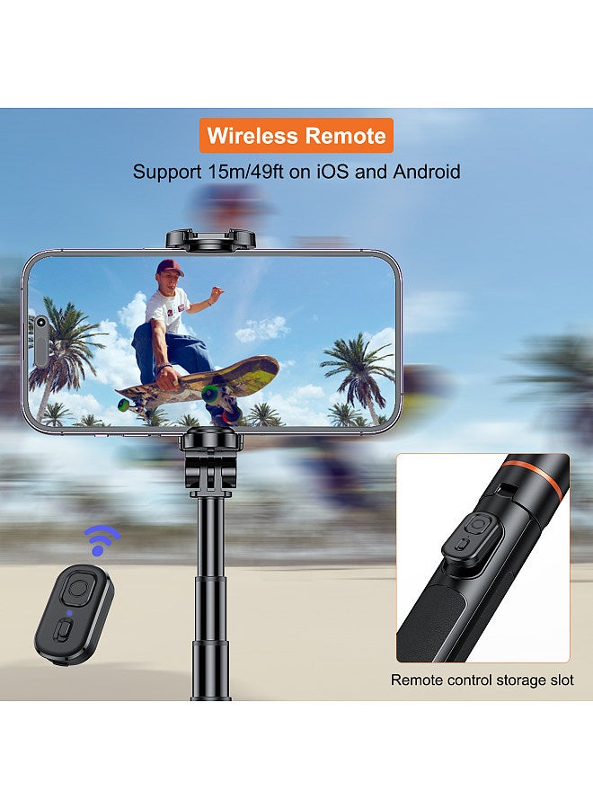 TP-19 Extendable Selfie Stick Tripod for Phone Max. Length 160cm/63in with Remote Shutter Phone Tripod for Vlog Selfie Live Streaming Group Photo Video