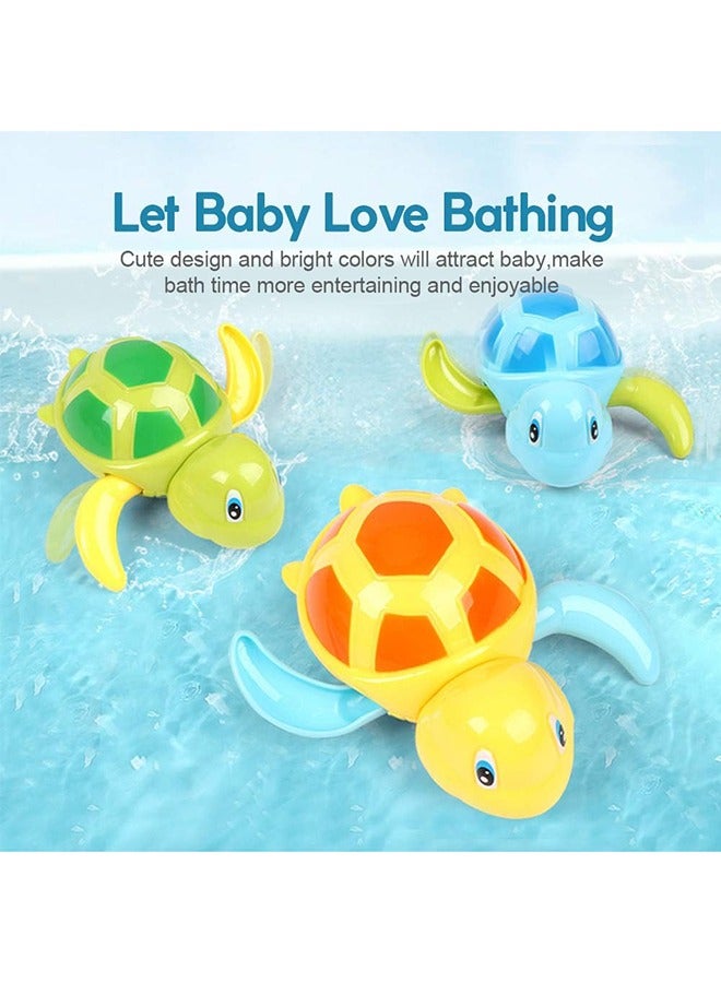 VCOSTORE Cute Turtle Baby and Toddler Bath Wind Up Toys 3 Pack - Image 4