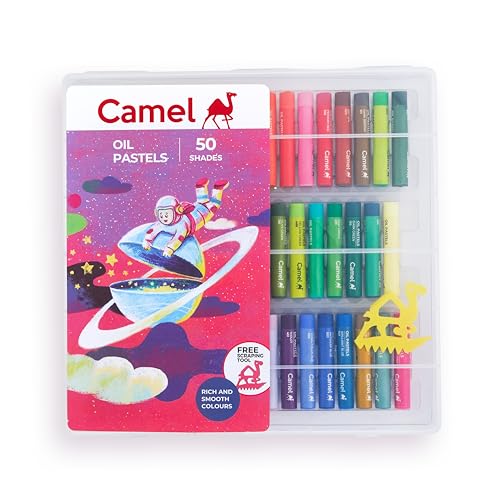 Camlin Kokuyo Oil Pastel Crayons Color 50 Shades Assorted Colours - Image 1
