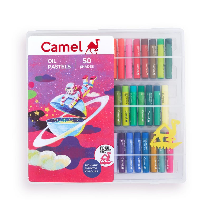 Camlin Kokuyo Oil Pastel Crayons Color 50 Shades Assorted Colours - Image 5